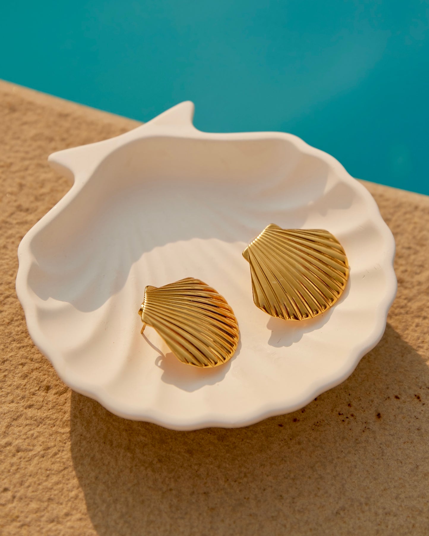 Gilded Clam Earrings